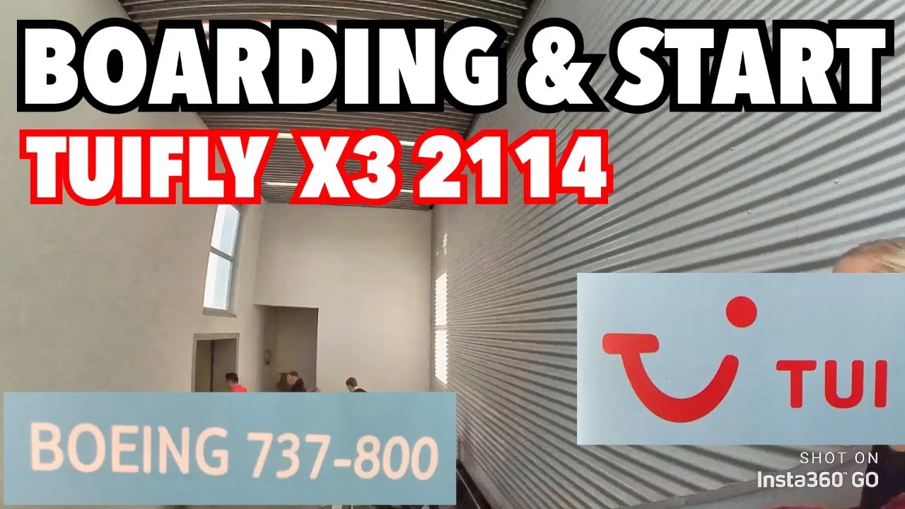 Boarding & takeoff TUIFLY X3 2114 Boeing 737-800 - YouTube