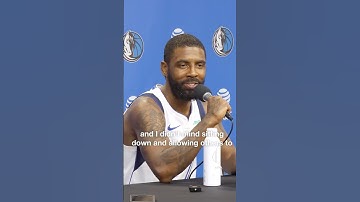 Our leader, Kai 🤞 Kyrie speaks to the media on Media Day 1️⃣ #dallasmavs #nba #basketball