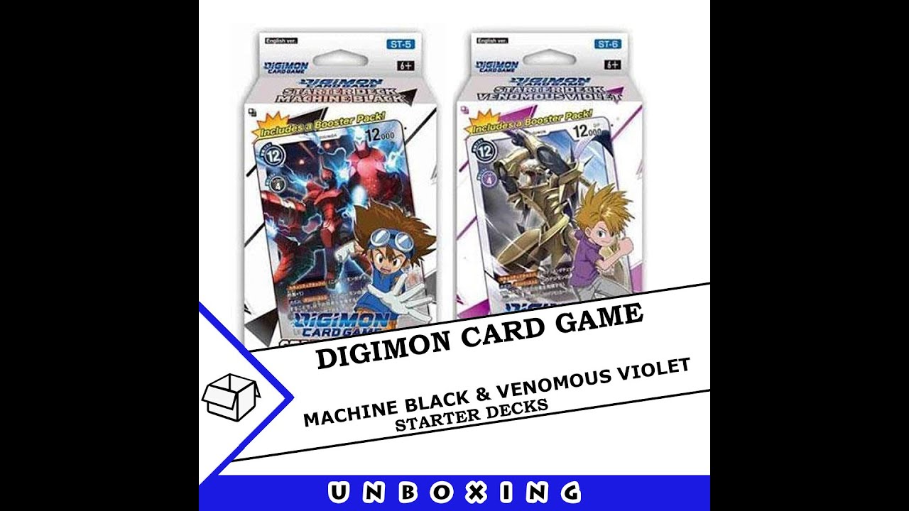 Digimon the card game - Machine Black & Venomous Violet starter decks