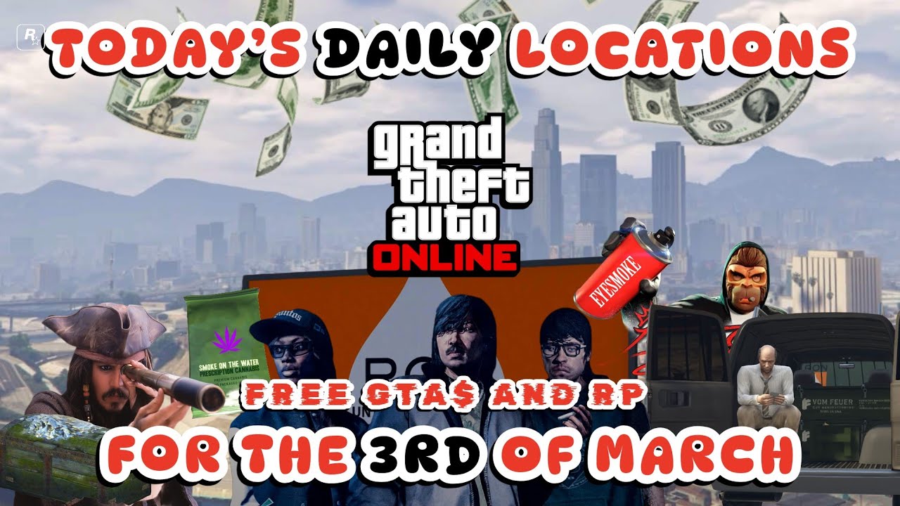 GTA: Online. • Today's Shipwreck, Gun Van, Street Dealers, LS Tags & Weed Bag locations. • Mar. 3rd.