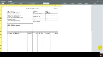 Tally Prime TDL l Stock Journal Print Module