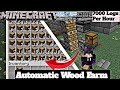 100% Working Wood Farm in Pocket Edition Minecraft  // Per Hour 7000 Logs #minecraft 