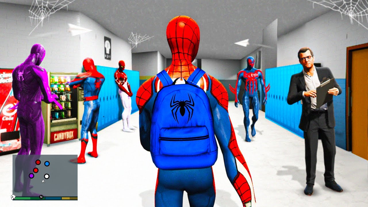 Joining SPIDERMAN SCHOOL In GTA 5 RP!