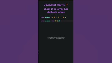 How to check if an array has duplicate values using JavaScript