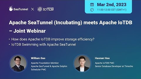Apache SeaTunnel meets Apache IoTDB – Joint Webinar