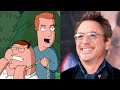 Behind The Voices Family Guy Celeb Cameos (Robert Downey Jr, Tom Brady, The Rock...)