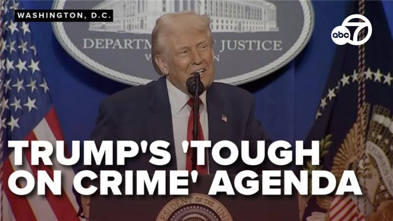 Trump rallies support for 'tough on crime' agenda at DOJ visit | FULL