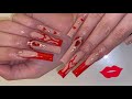 VALENTINES DAY FREESTYLE NAILS