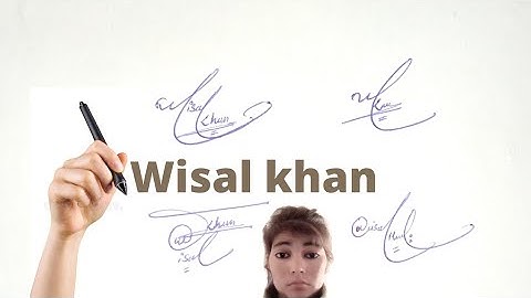 wisal khan name signature in English style#name signature with arooj