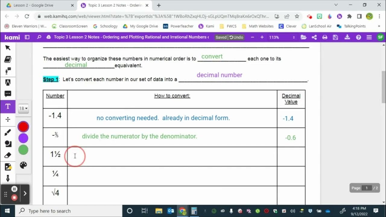 Topic 3 Lesson 2 Notes Ordering And Plotting Rational And Irrational topic-3-lesson-2-notes-ordering-and-plotting-rational-and-irrational