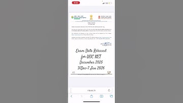 Exam Dates Released UGC NET December 2025 #ugcnet #netexam #ugcnet2025