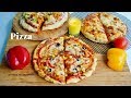 Pizza With & Without Oven || Pan Pizza -Kadai Pizza || Veg & Chicken Pizza || Ep:683