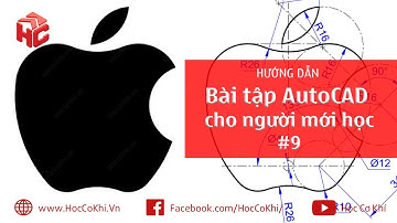 [hoccokhi] Bài tập AutoCAD cho người mới học - bài 09 | Học AutoCAD cơ bản - nâng cao