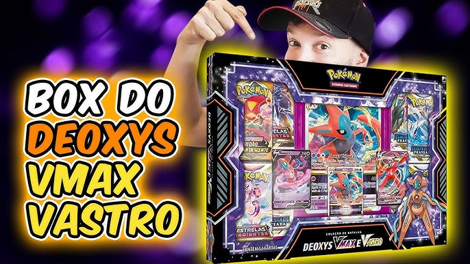 Box Pokémon Coleção de Batalha DEOXYS VMAX e V-ASTRO - 3 Promos Inéditas! -  TIUSAM 