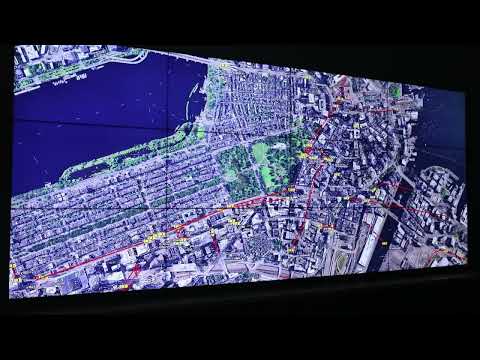 Interactive Tracking Map on Video Wall