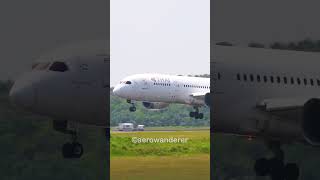 THAI AIRWAYS B787-8 landing at Kuala Lumpur Airport #shorts #youtubeshorts #aviation #b787 #landing