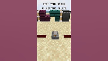 Minecraft POV: Your world is getting delete 🥶😱🤯 #minecraft #shorts