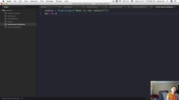 Calculating sphere surface area with python