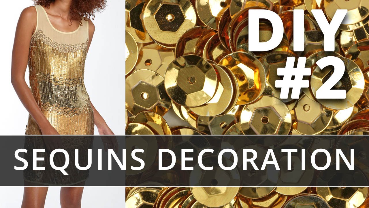 Sequins decoration. How to use sequins for dress decor. Part 2 