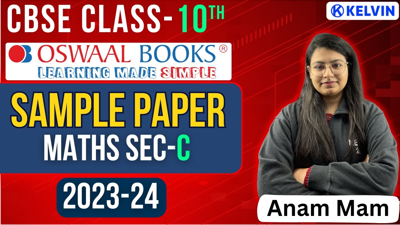 CBSE Sample Paper 2024 Class 10 Maths SECC Oswaal Sample Paper 1