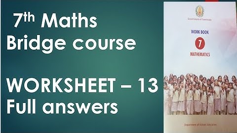 7th bridge course maths worksheet 13 full answers Hiba maths