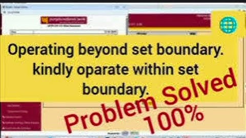 Pnb bc other bank transection problem salution (Operating beyond set boundary, Kindly ....)