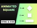 Animated Square using HTML and CSS | Step By Step Tutorial
