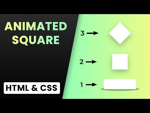 Animated Square using HTML and CSS | Step By Step Tutorial