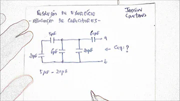 Como calcular a capacidade equivalente do circuito?