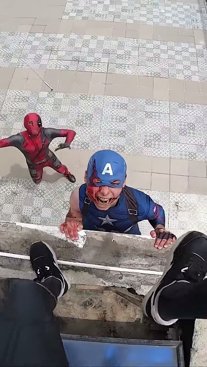 SPIDER-MAN escape ZOMBIE CAPTAIN AMERICA #shorts #short #spiderman #zombie #captainamerica