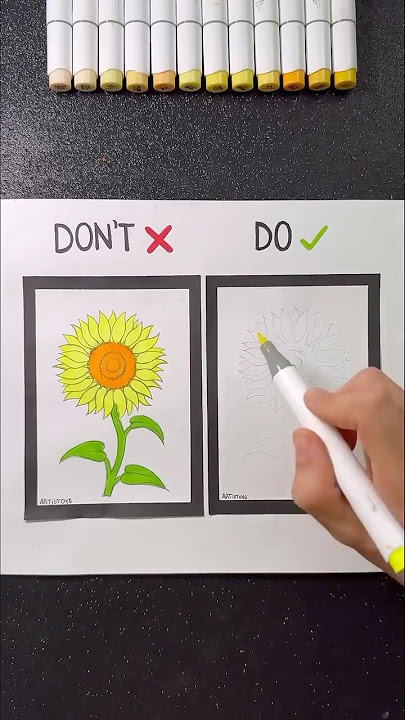 How to Draw a Sunflower! ✍️✨🌻 #art #drawing #tutorial