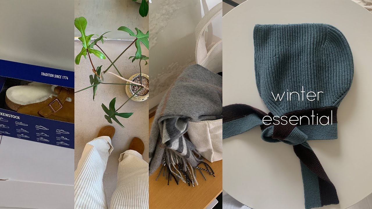 겨울 에센셜 / 페이보릿 제품⛄️ 손이 자주 가는 기본 흰색 티셔츠, 코듀로이 팬츠, 털신발, 바라클라바, 머플러 etc.