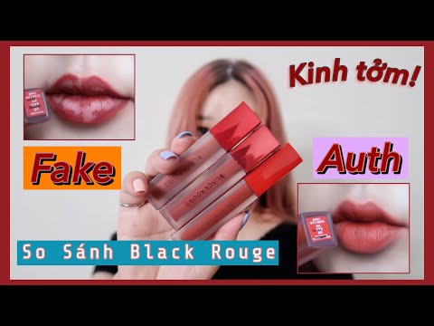 SWATCH SON BLACK ROUGE FAKE🥵 | SO SÁNH SON BLACK ROUGE AUTH - FAKE | SON BLACK ROUGE 70K?