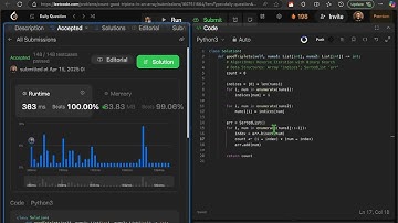 Beats 100% LeetCode 2179. Count Good Triplets in an Array. Algo: Binary Search. Python3