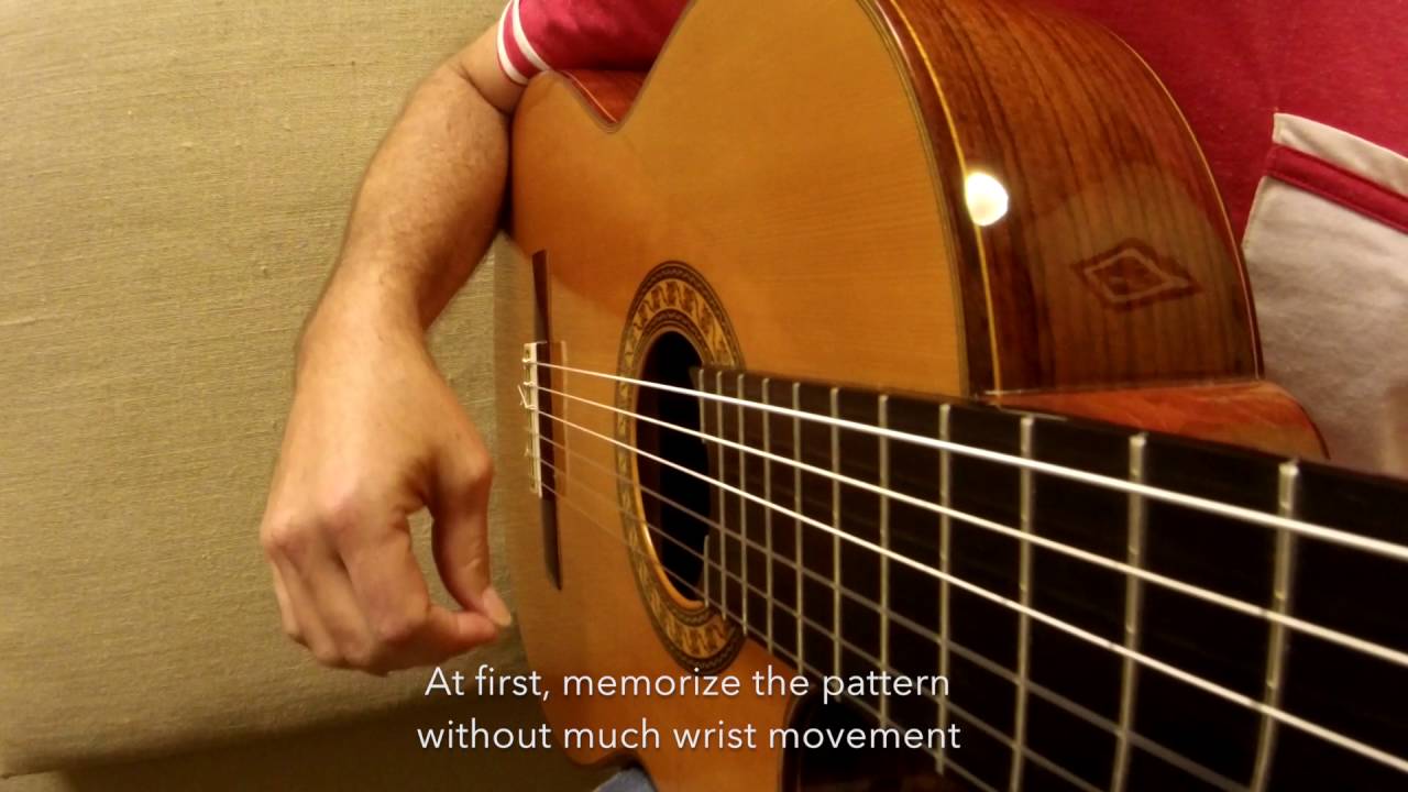 1 Minute Guitar Lesson - The Triplet Rasgueo flamenco technique