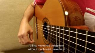 Video thumbnail of "1 Minute Guitar Lesson - The Triplet Rasgueo flamenco technique"