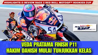 VEDA PRATAMA FINISH P11‼️CARI AMAN ATAU ADA MASALAH PASCA CRASH❓RED BULL MOTOGP™ ROOKIES CUP RACE 2