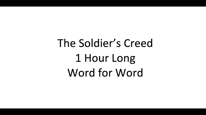 The Soldier's Creed