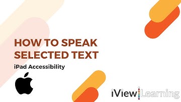 How to speak selected text on the iPad.
