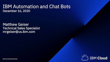 IBM Automation and Chat Bots in Action