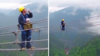 Gravity?? I don&#39;t care!  Ingenious Skillful Workers with  Dangerous High altitude professions