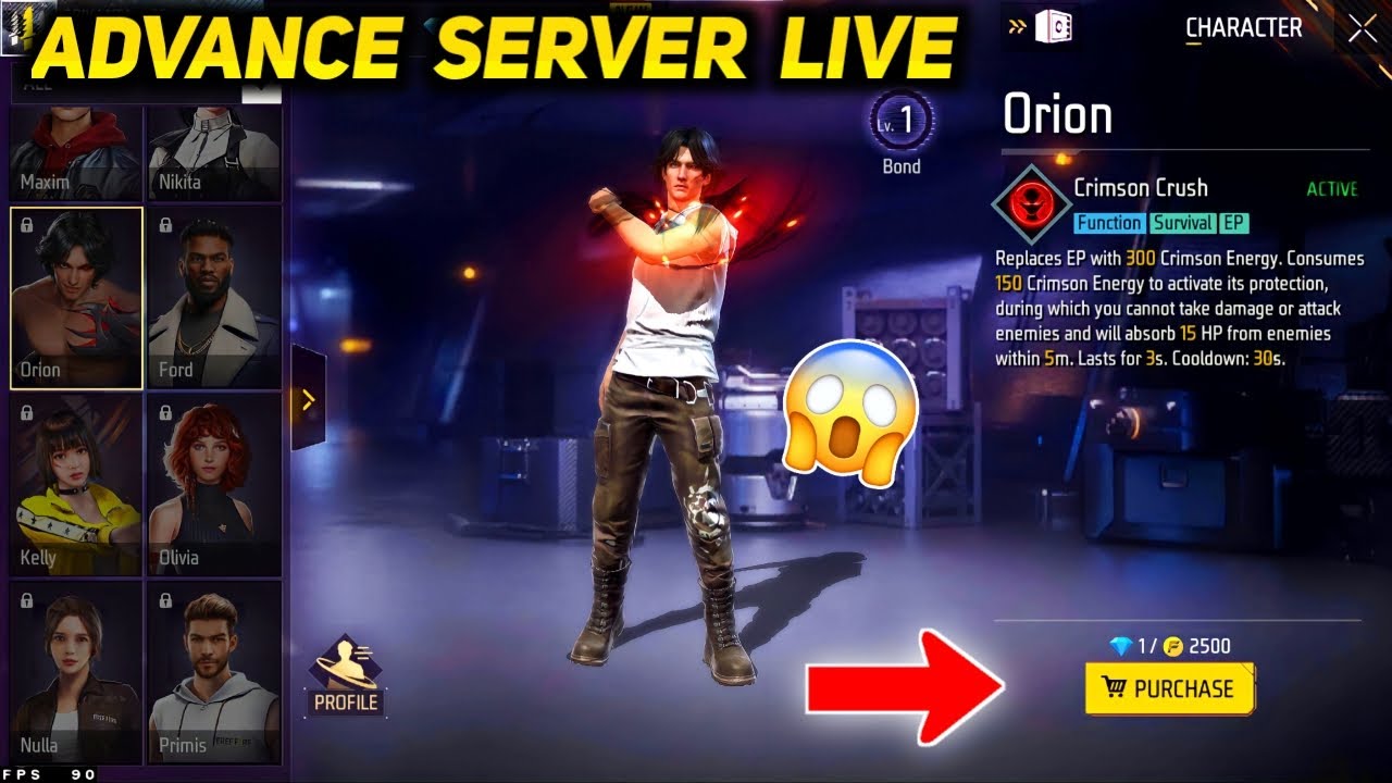 Free Fire Advance Server Live - New Character, New System, New