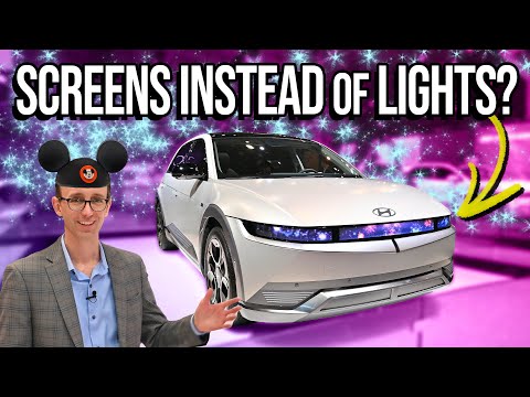Hyundai Ioniq 5 Disney100 Platinum EV has Screens Instead of Headlights | 2023 NY Auto Show