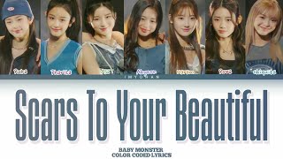 BABY MONSTER - SCARS TO YOUR BEAUTIFUL LYRICS