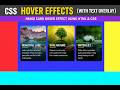 CSS Hover Effects Tutorial  | Image Card Hover Effect Using HTML &amp; CSS