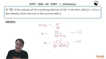 KVPY 2020 Paper Solution | Q.20 | KVPY Chemistry Part 1 | SX Stream | Class 12 | KVPY Exam | Vedantu