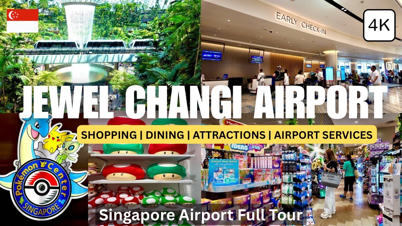 [4K] Inside the World’s Best Airport! Singapore Changi Jewel Attractions & More! (full tour)