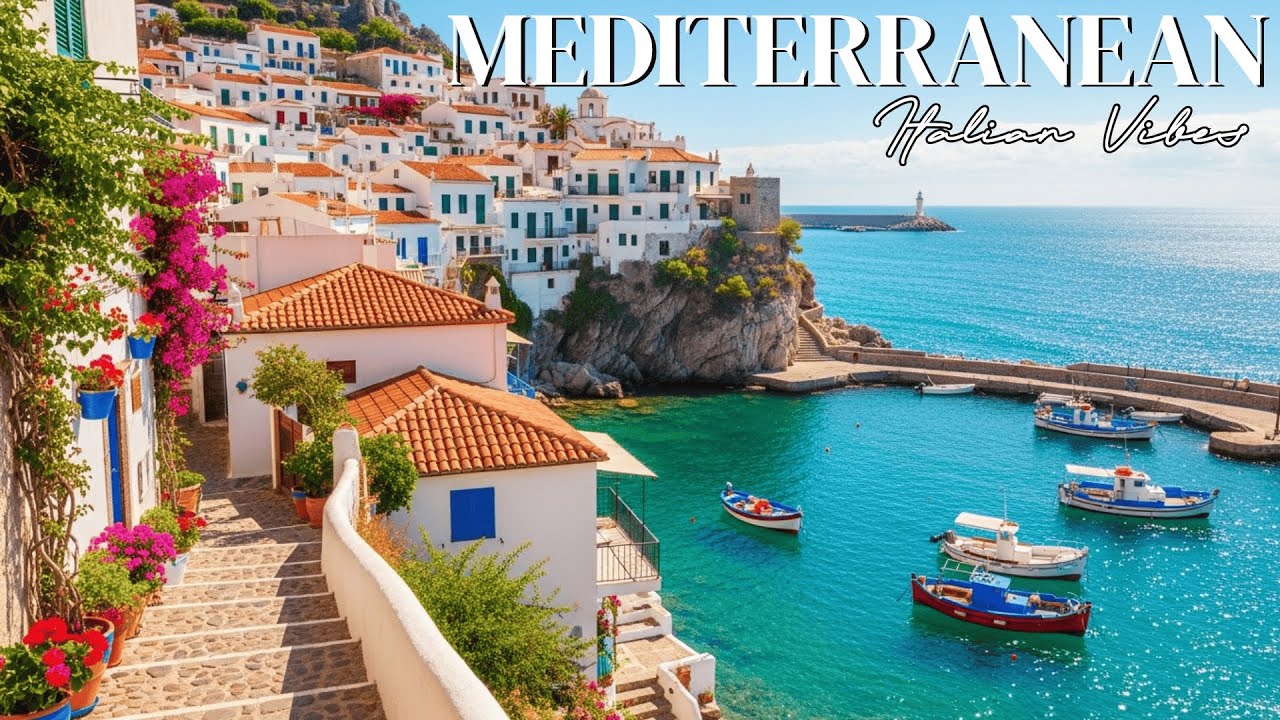 Chill Mediterranean Music 🏡🌊 2+ Hours of Relaxing Italian & Greek Music by the Coast