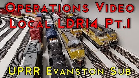 Operations Video - Local LDR14 on the UPRR Evanston Sub -PART 1 - HO Model Trains in Action-12-28-22
