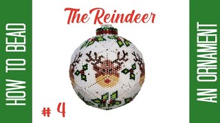 The Reindeer Ornament Tutorial - Part 4 - Top Holly Berries- How to Make a Beaded Ornament- Beading